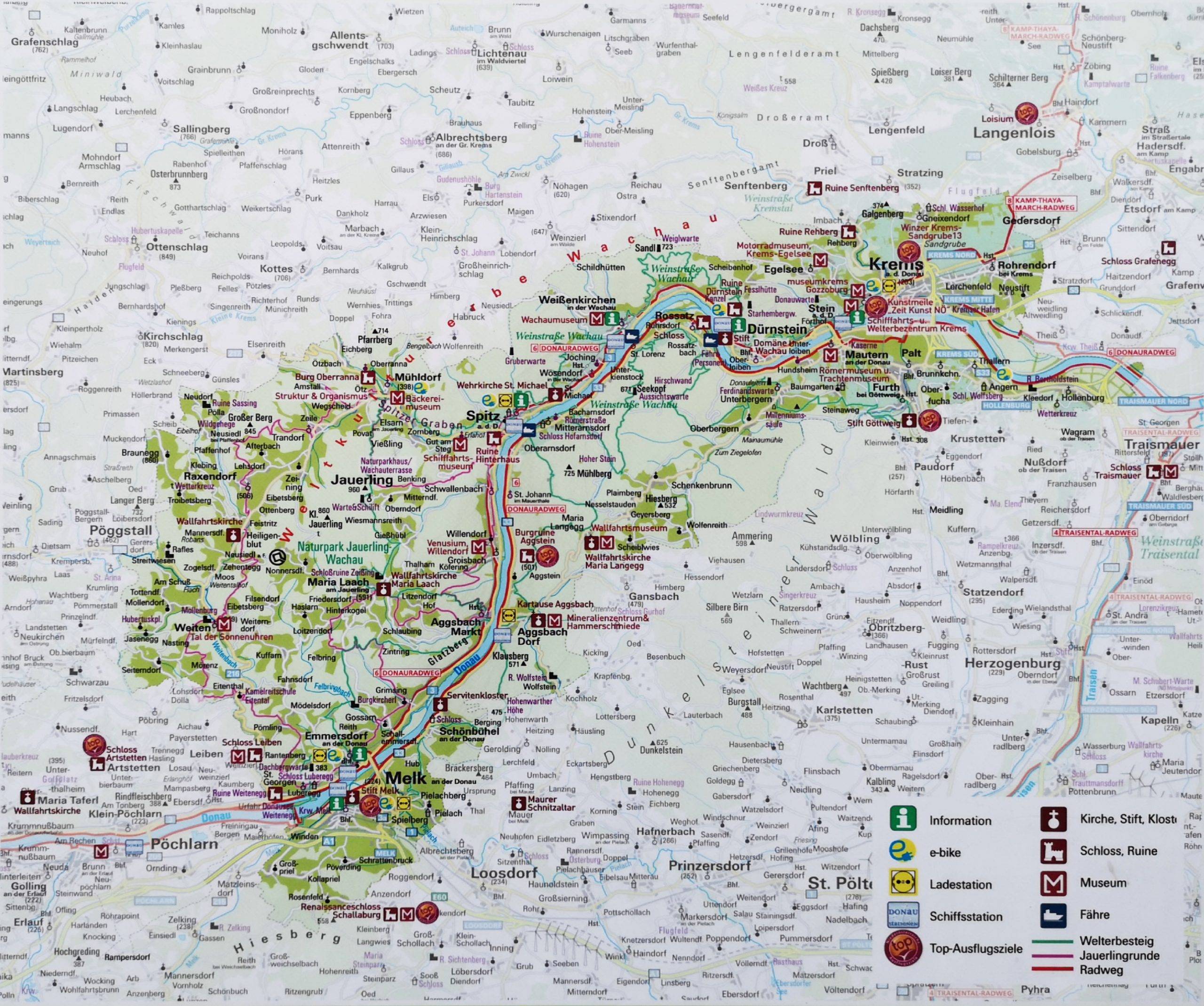 Official map of Wachau, Austria