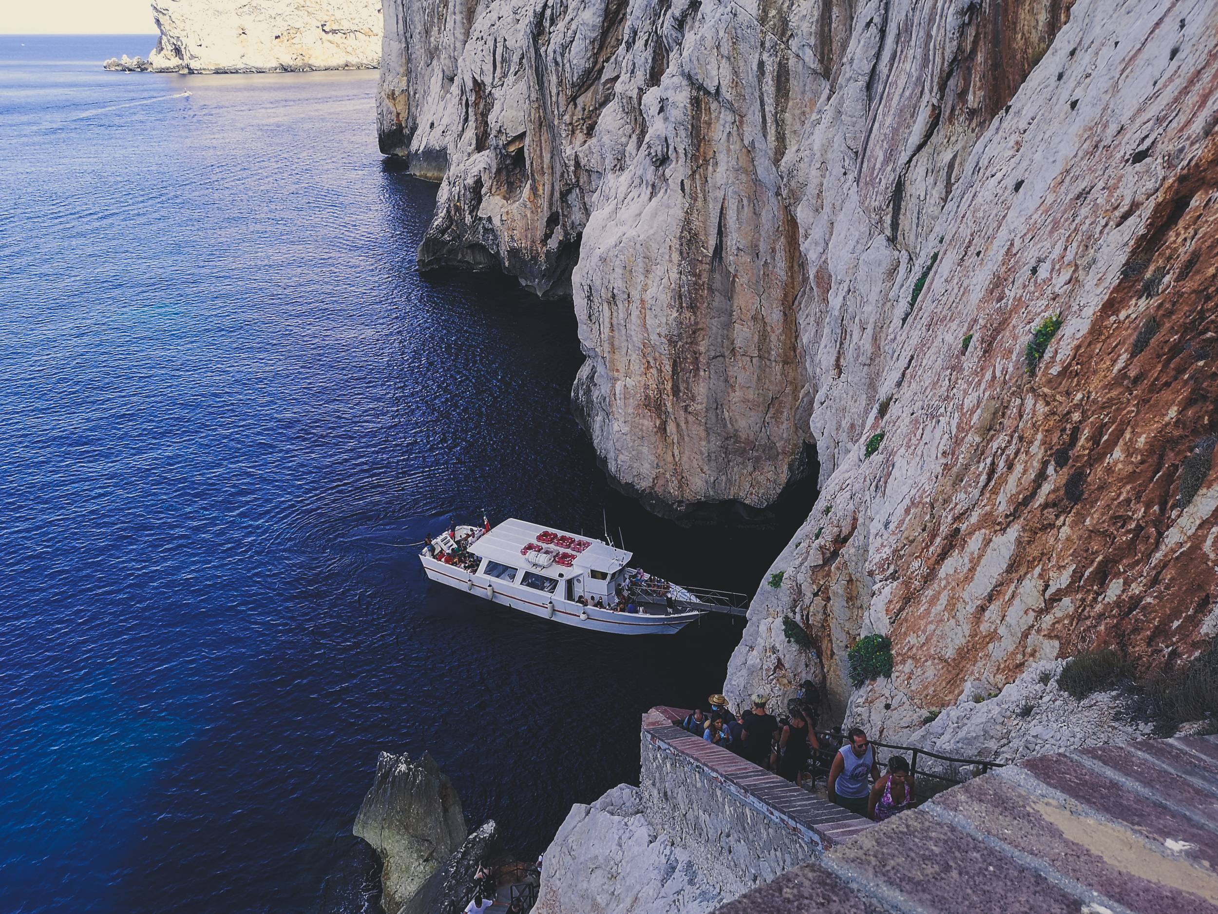 Boat tour to Neptune's Grotto, Sardinia, Italy