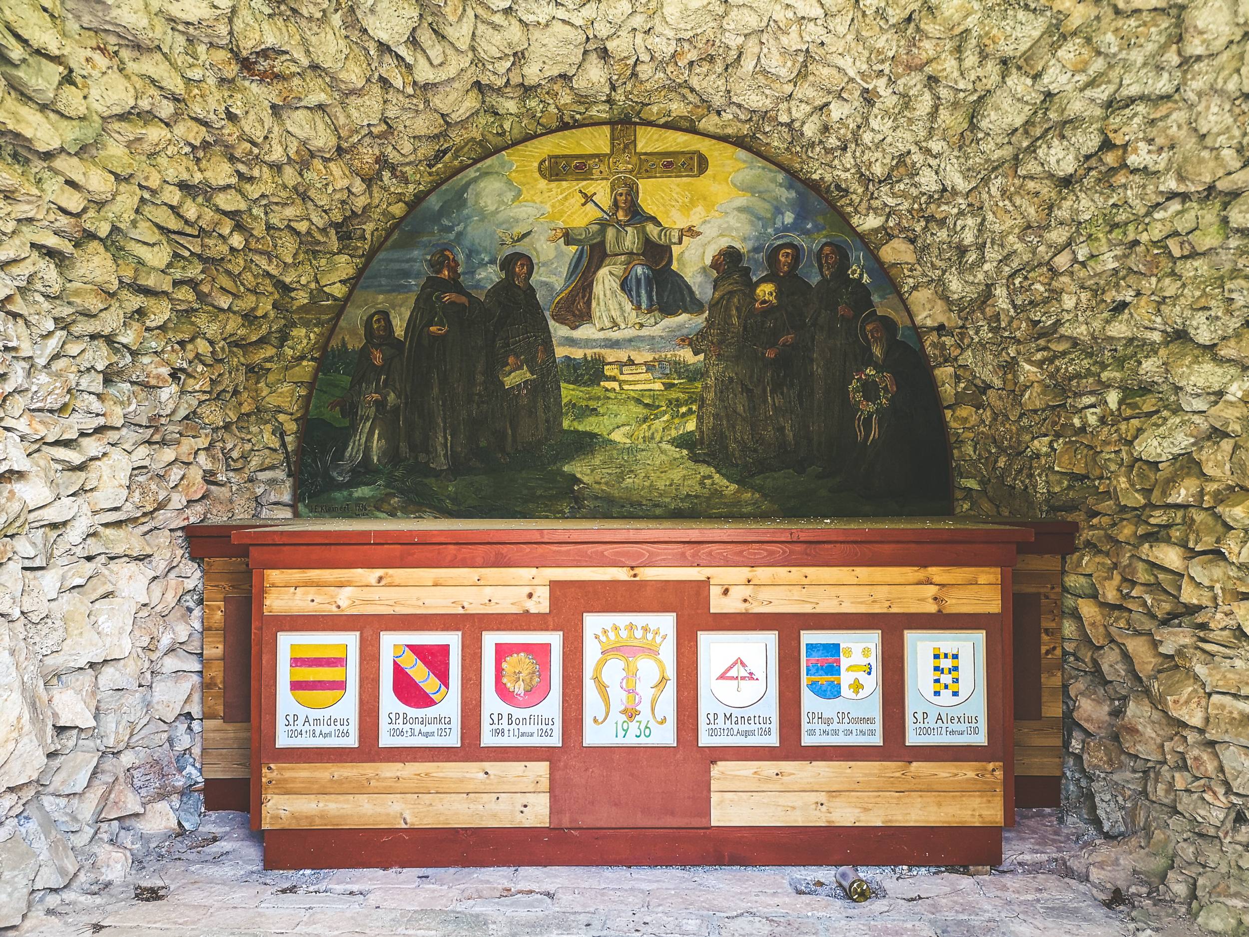 Fresco in the Chapel of Seven Fathers at Mariahilfberg bei Gutenstein, Lower Austria