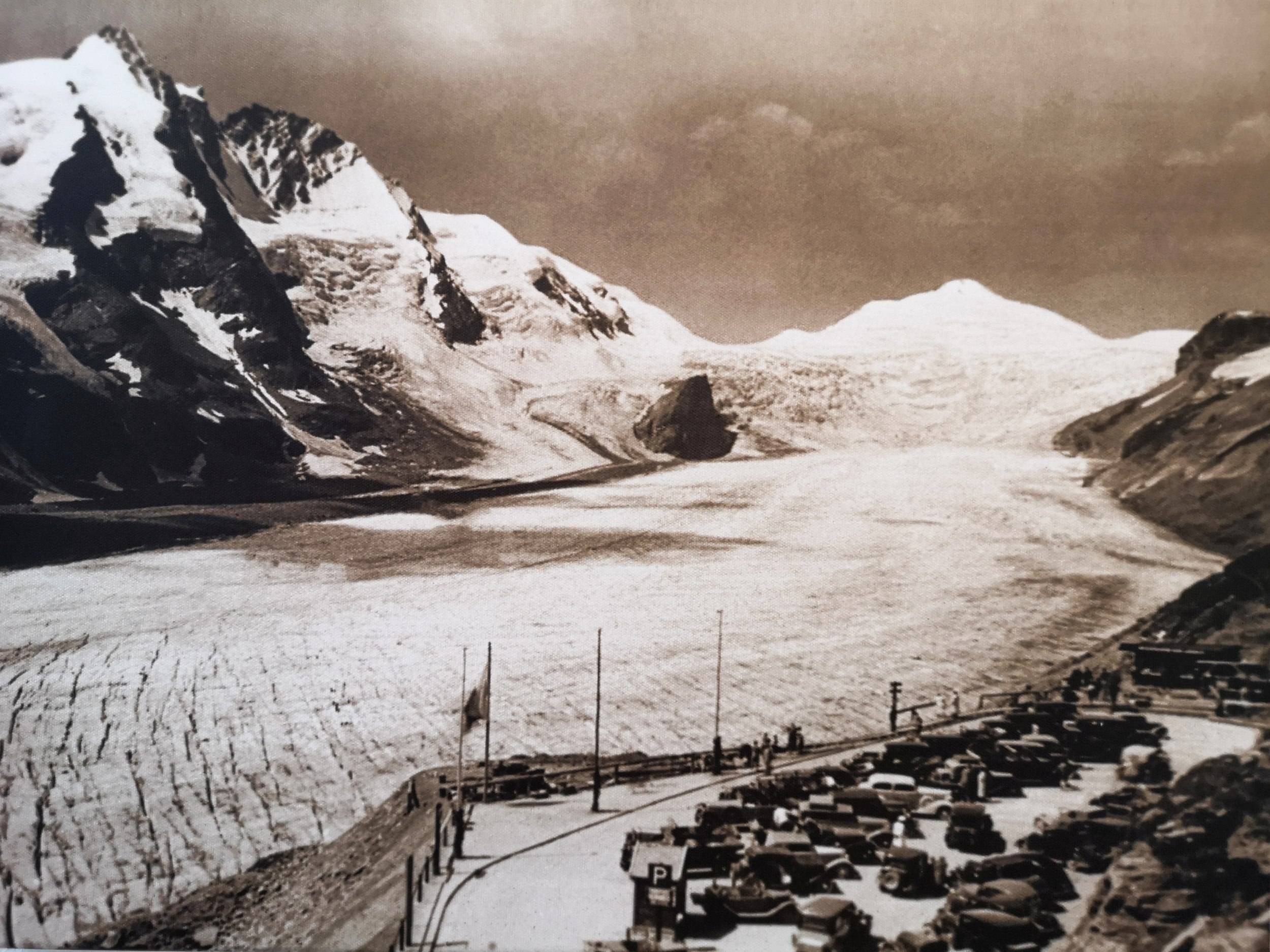 An old photo of Pasterze Glacier & Grossglockner, Austria
