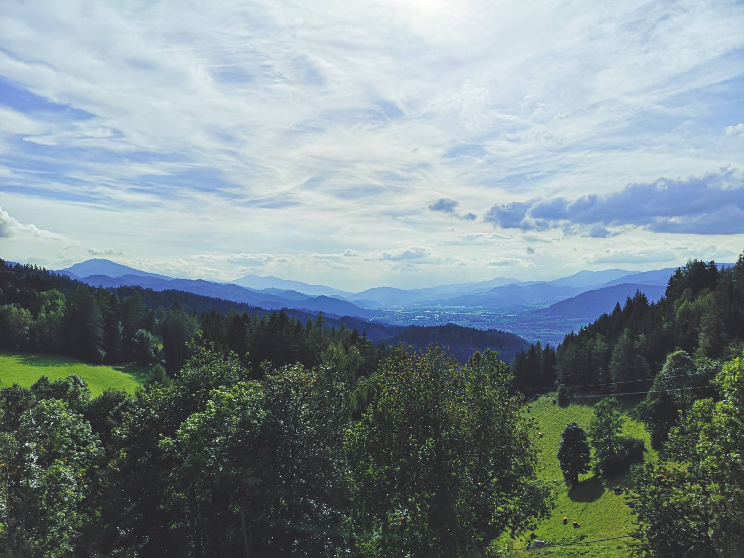 View from Gasthof Ochnerbauer in Styria, Austria