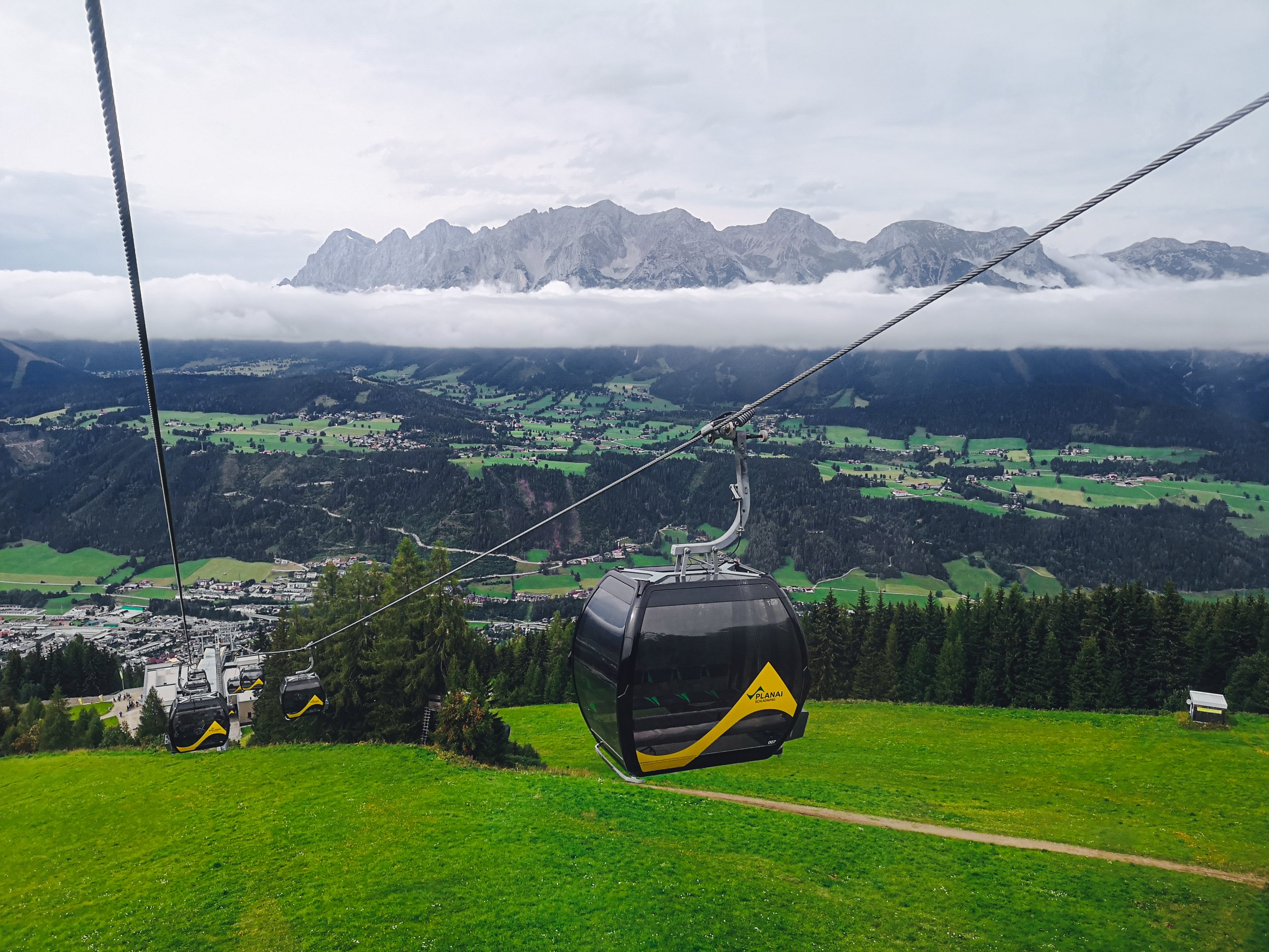Planai Cable Car from Schlaming, the Lower Tauern, Austria