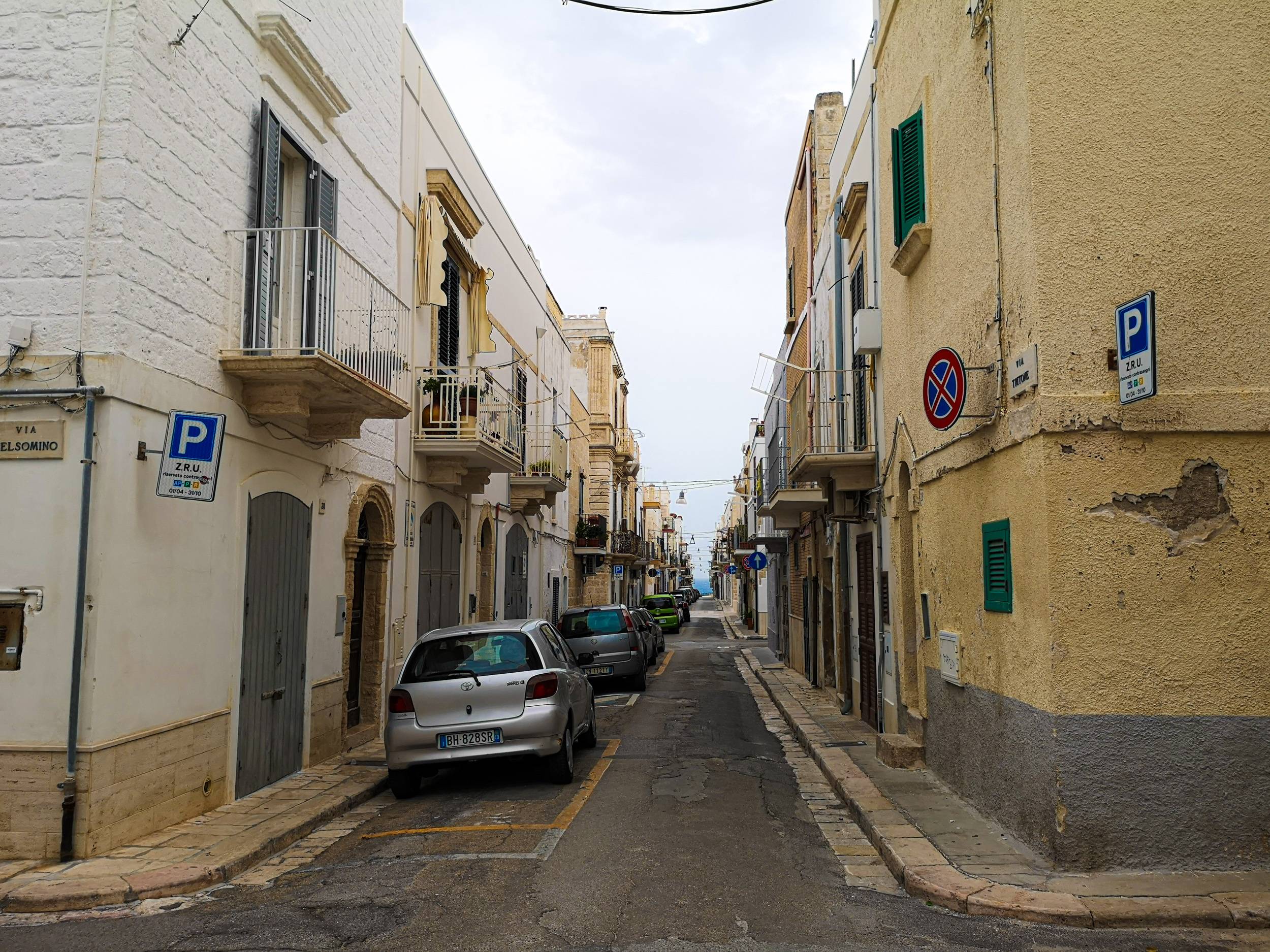 Streets of Polignano a Mare in Puglia, Italy