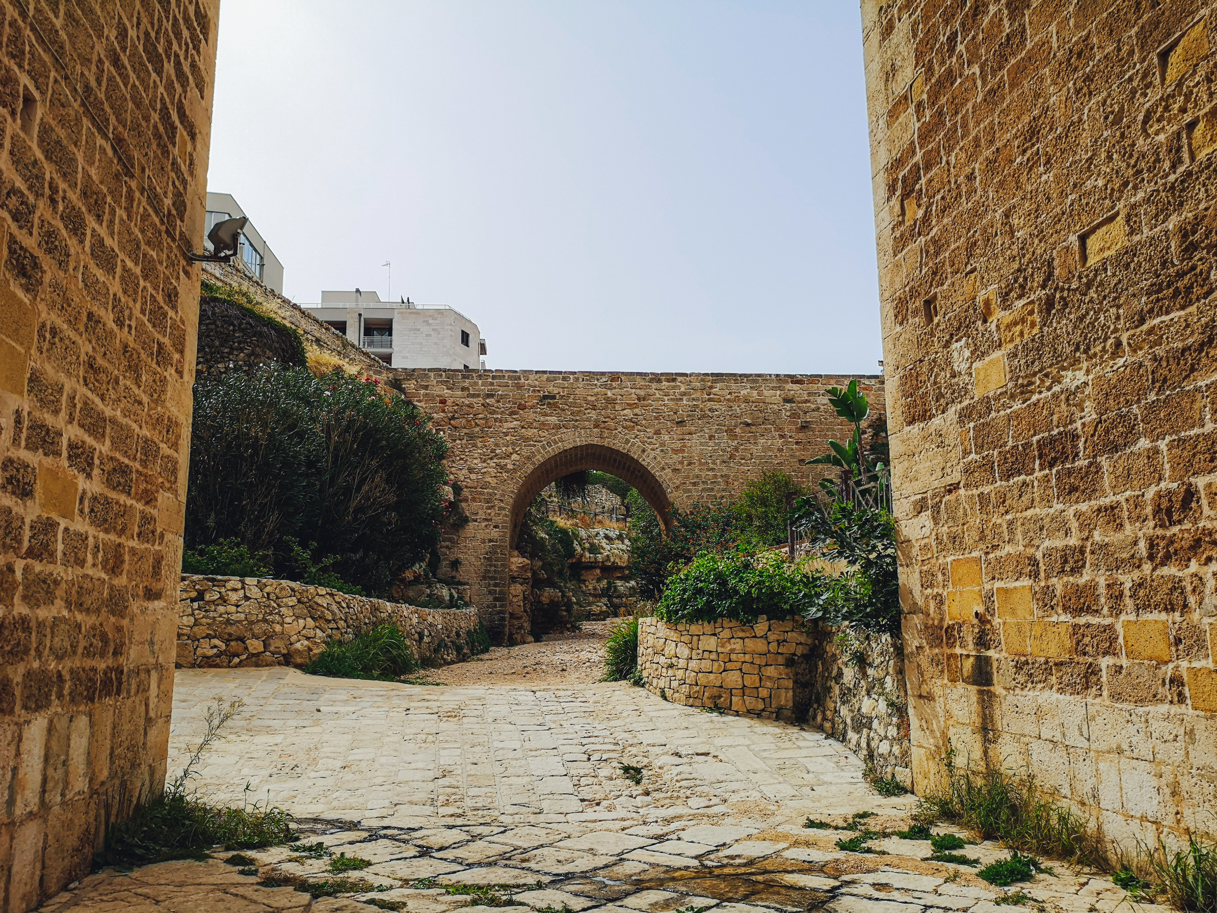 The Roman bridge of Via Traiana in Polignano a Mare, Italy