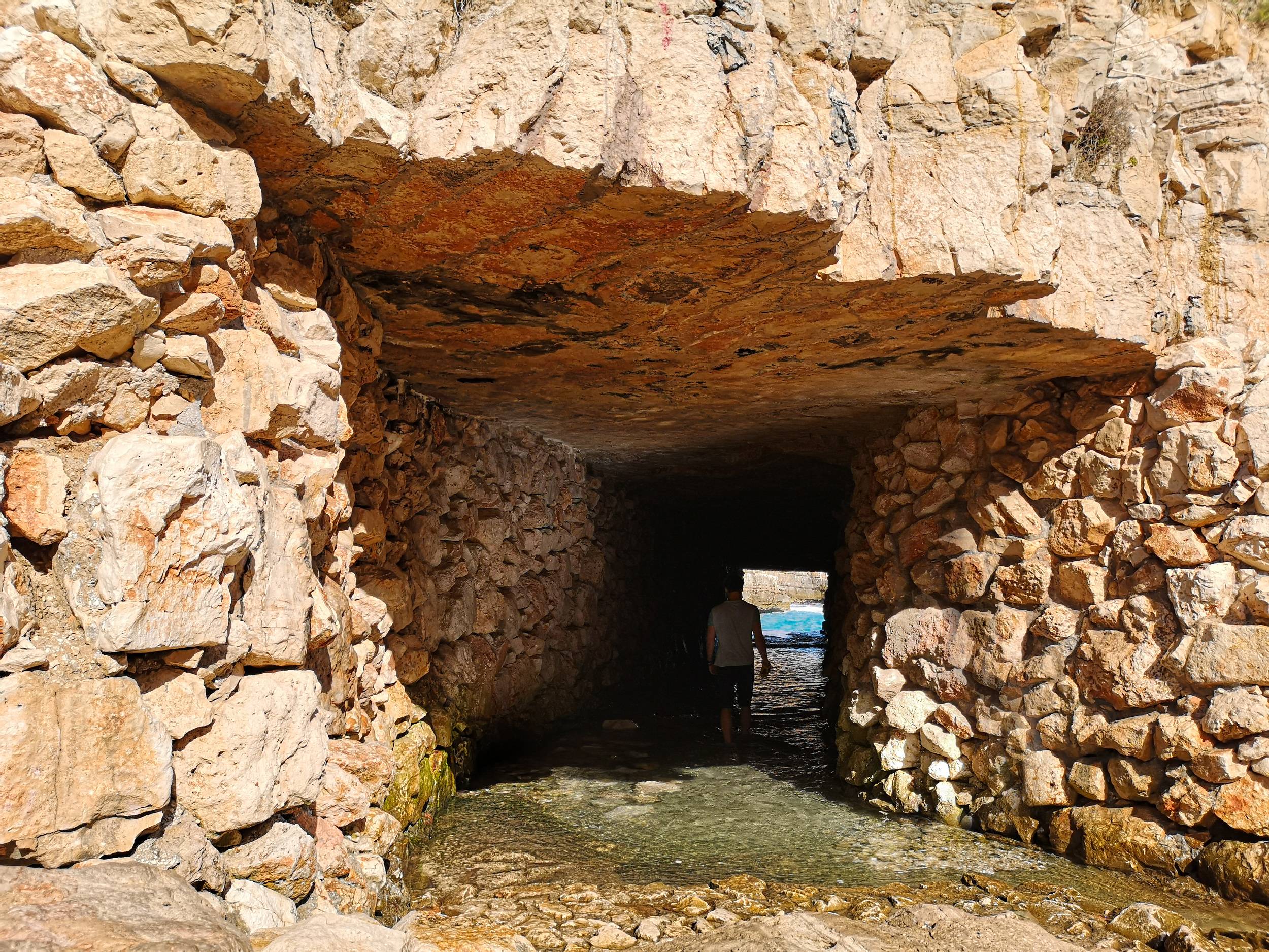 Grotta Piana at Lama Monachile in Polignano a Mare, Puglia, Italy