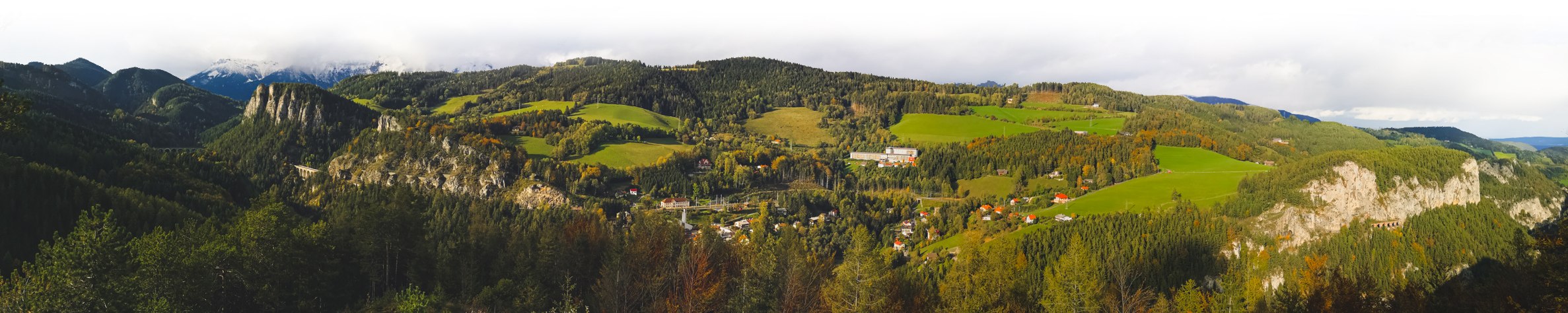 20 Schilling Blick panorama Semmering railway in Austria