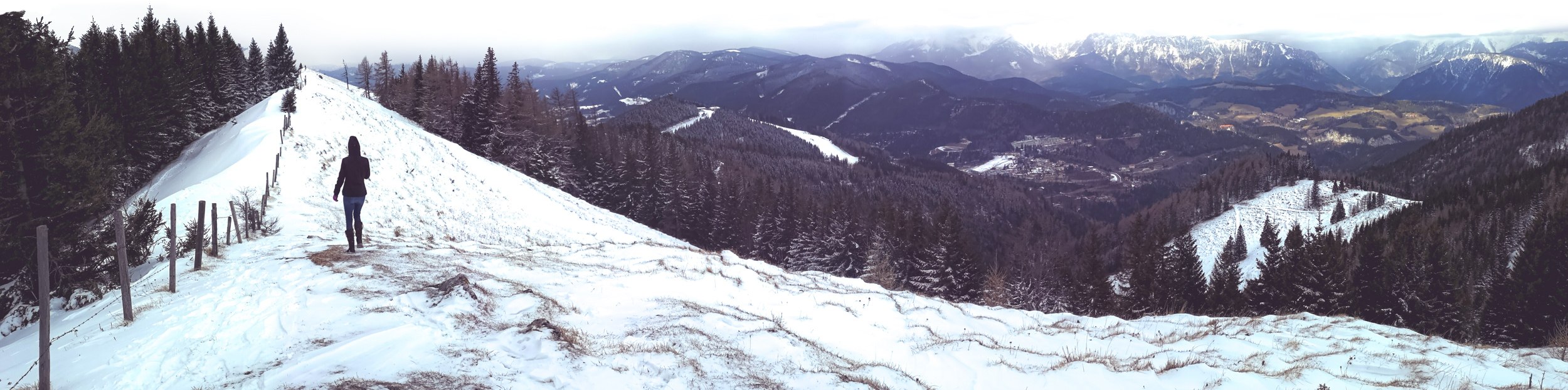 WInter hiking in Semmering, Austrian Alps