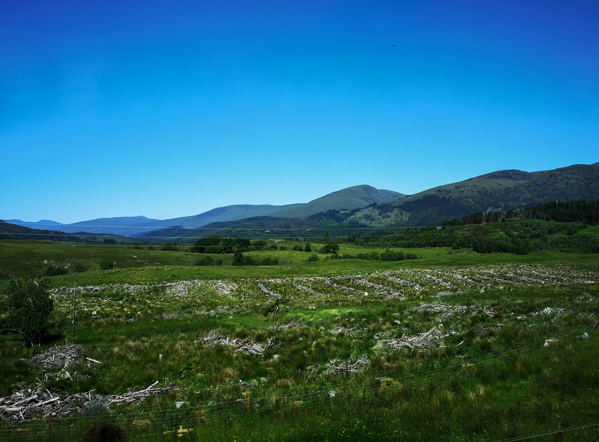 Typical landscape view in Highland of Scotland