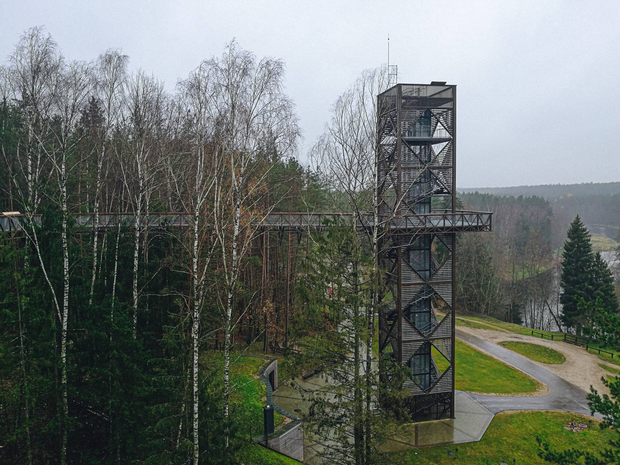 Anykščiai treetop walking path "Lajų takas" in Lithuania