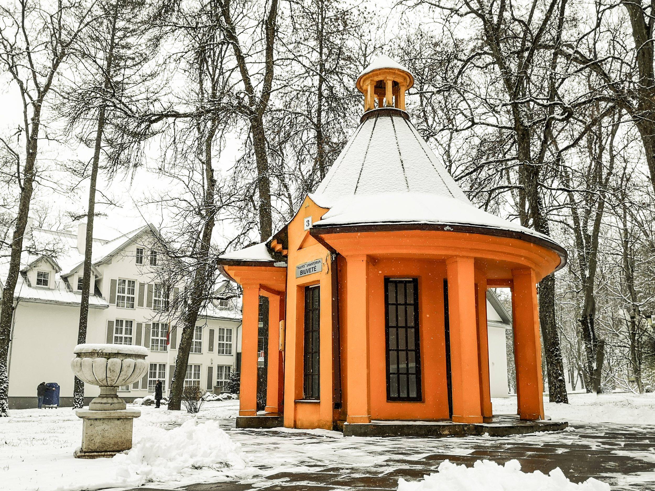 Mineral water buvette in Birštonas, Lithuania