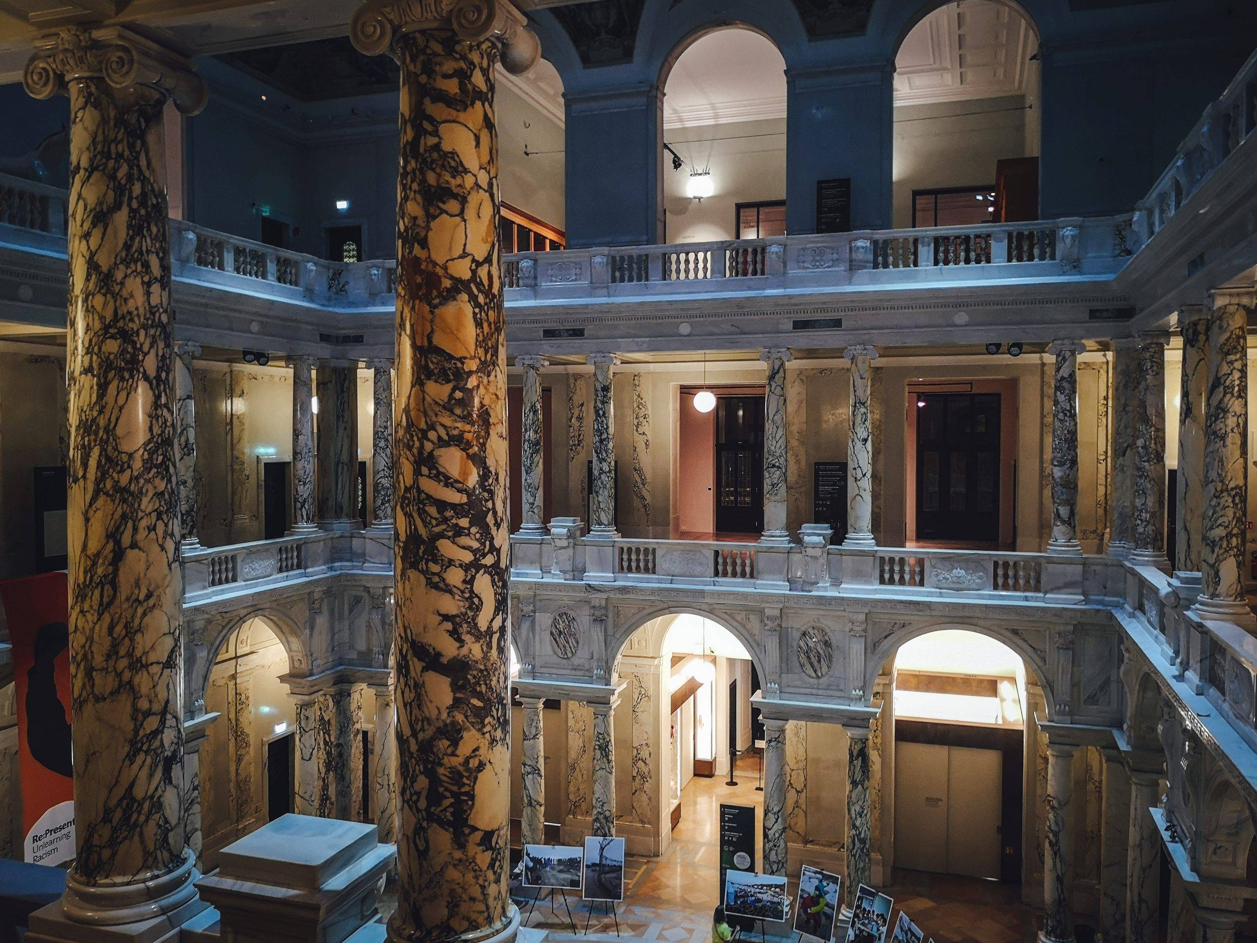 Main Hall of Weltmuseum Wien, Austria