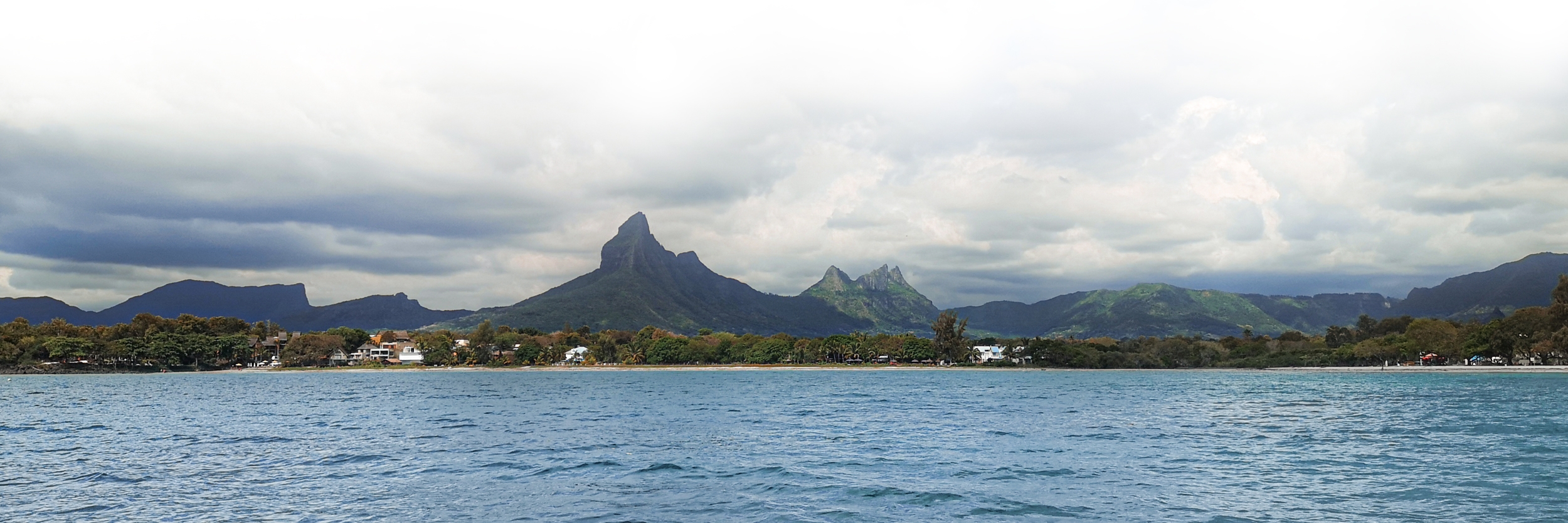 Mauritius Mountains from Tamarin Bay