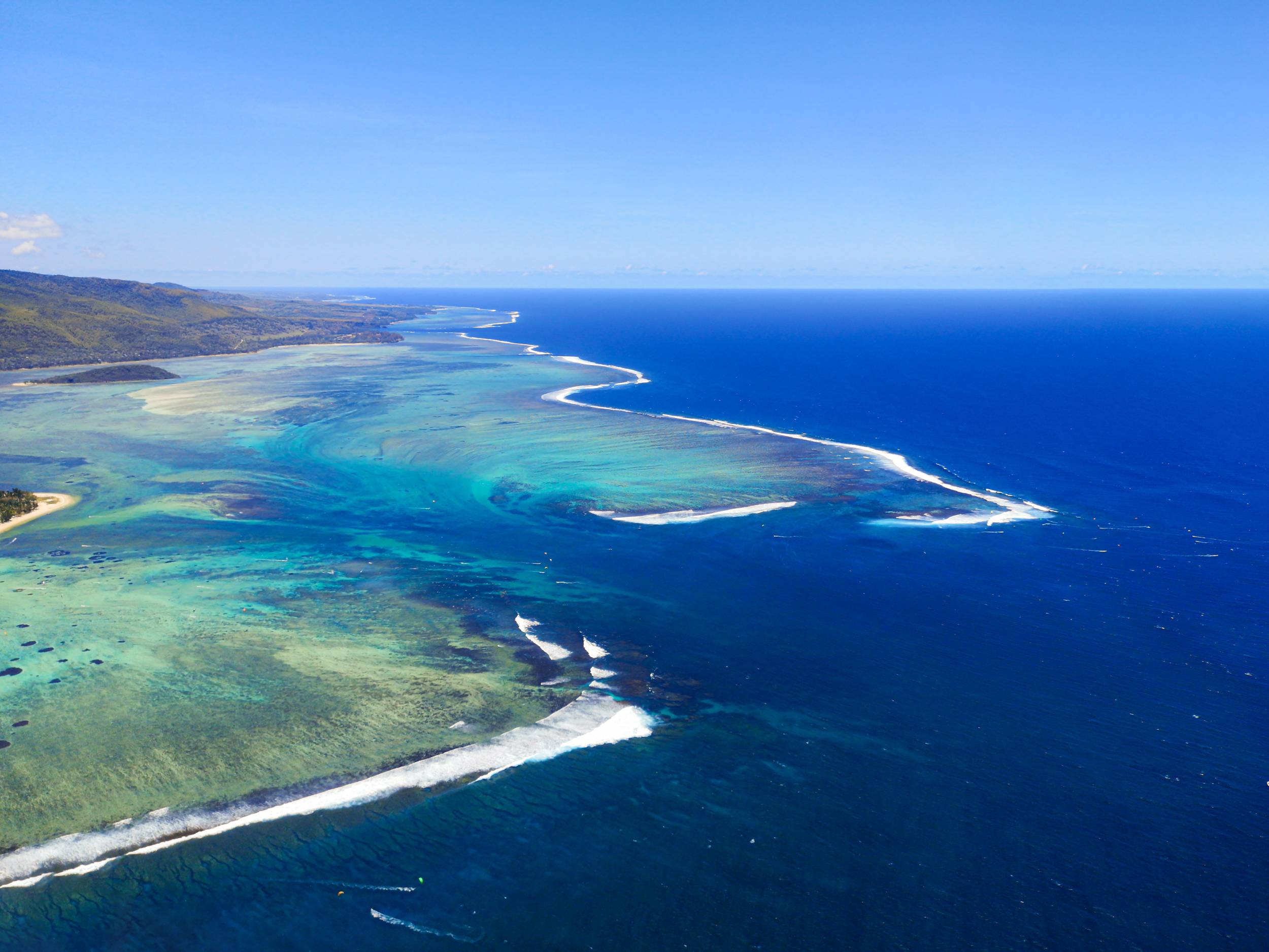 Mauritius underwater waterfall from a different angle
