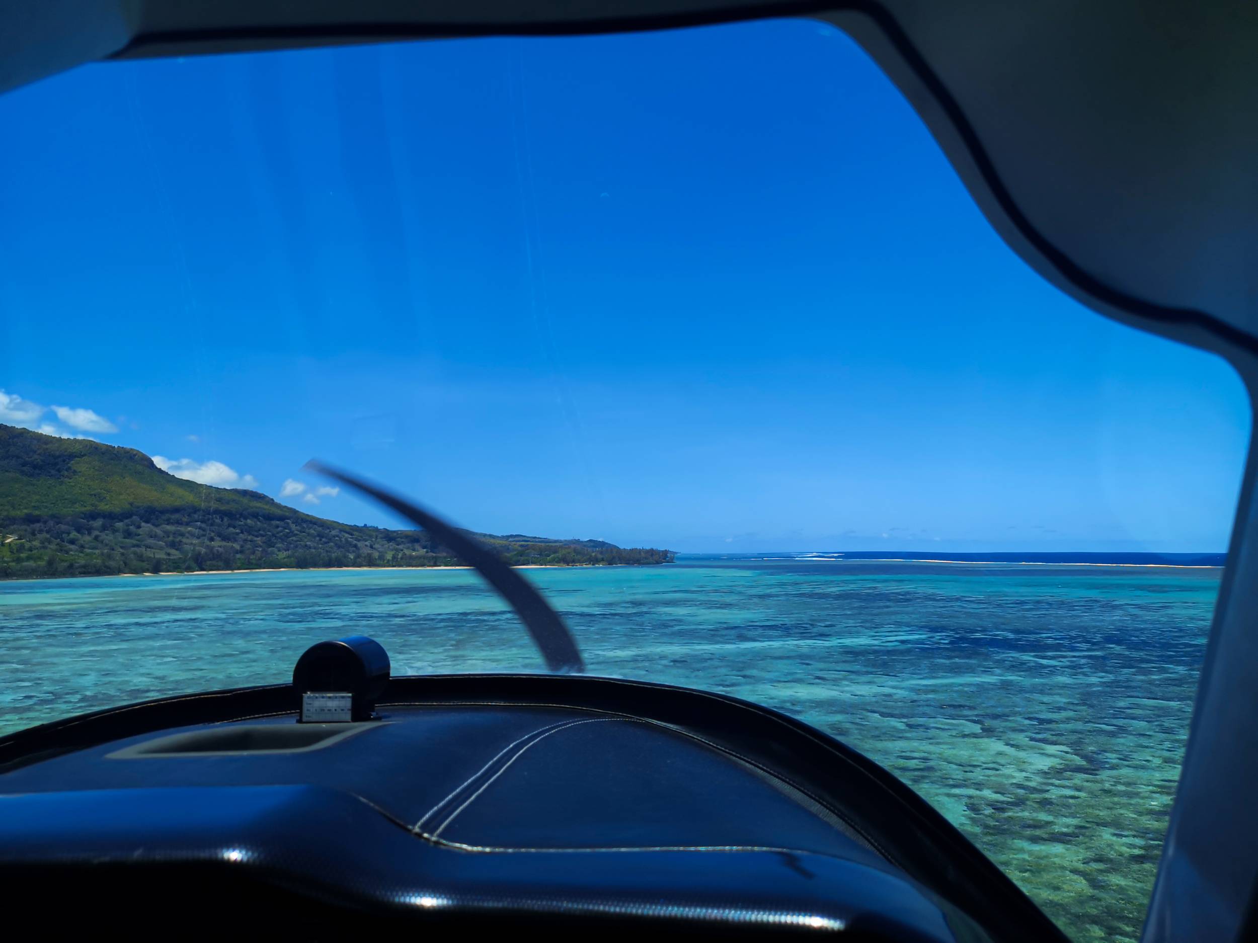 View from seaplane in Le Morne, Mauritius