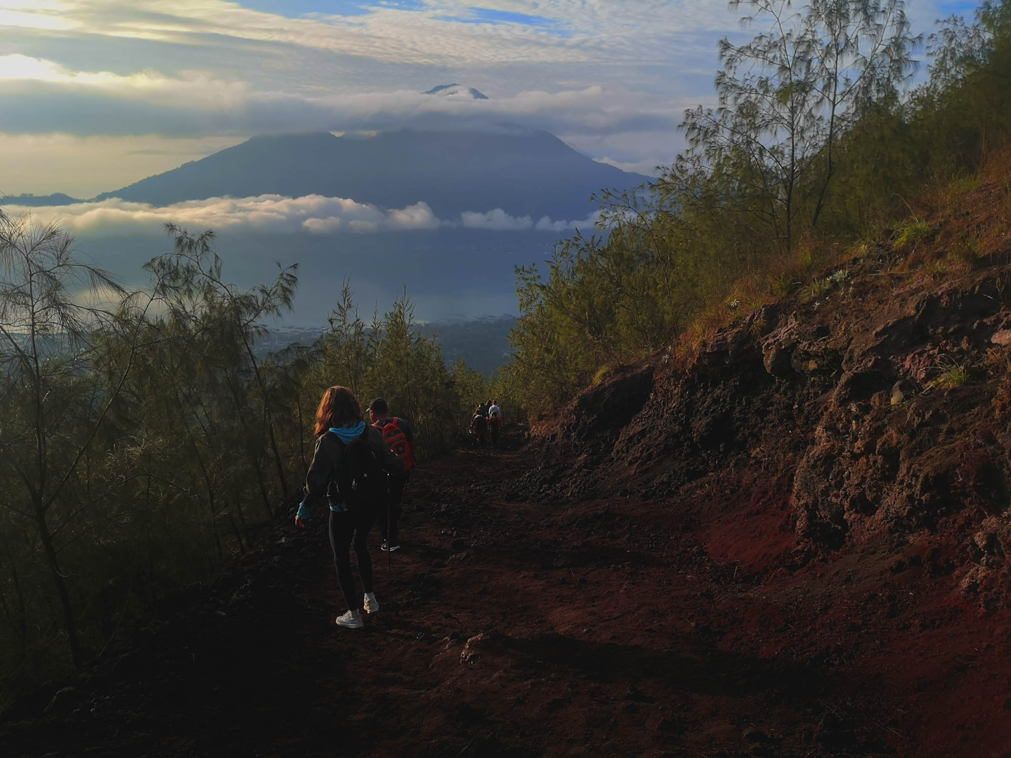 Descending Mount Batur, Bali