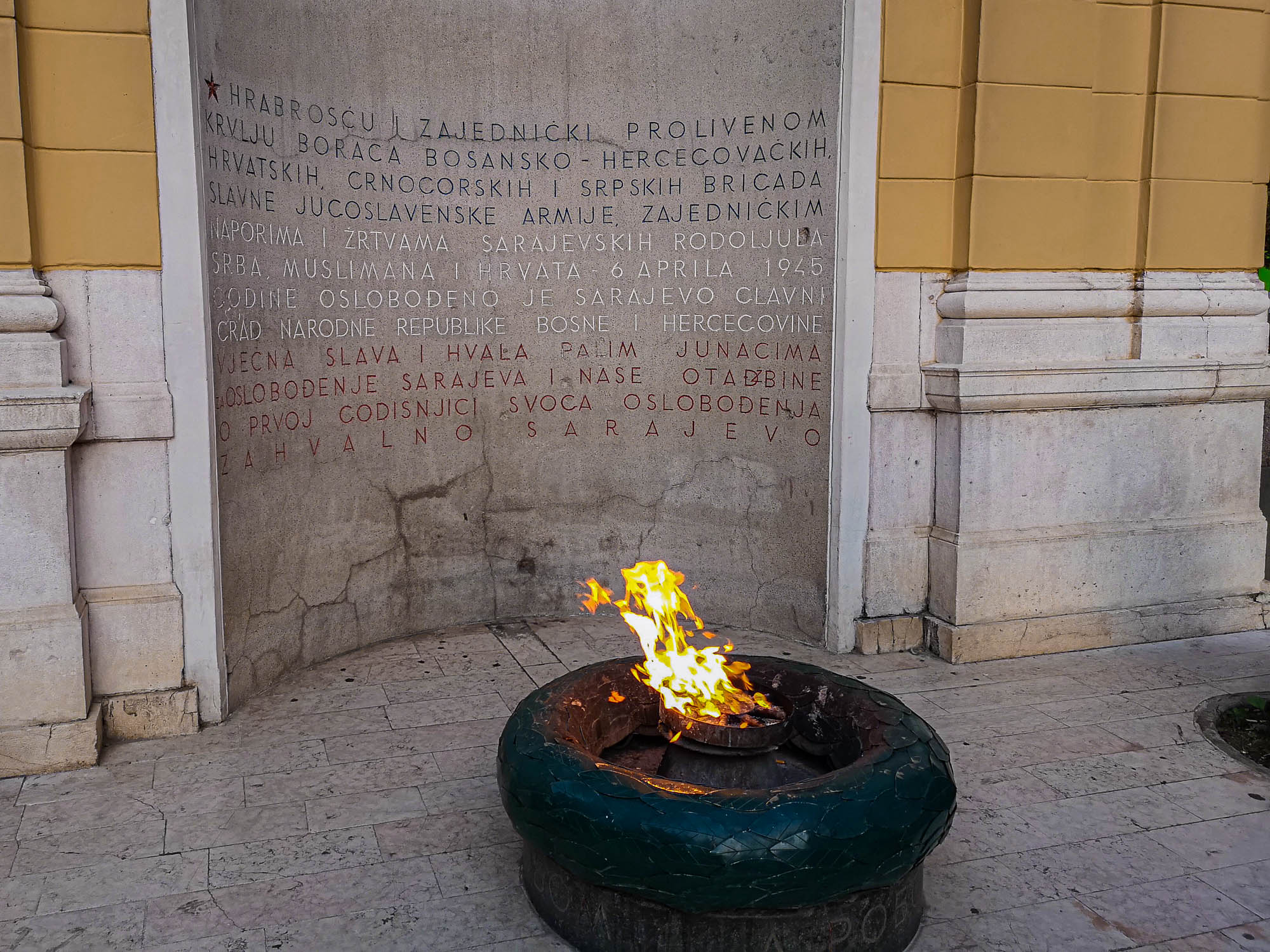 Eternal fire in Sarajevo, Bosnia & Herzegovina