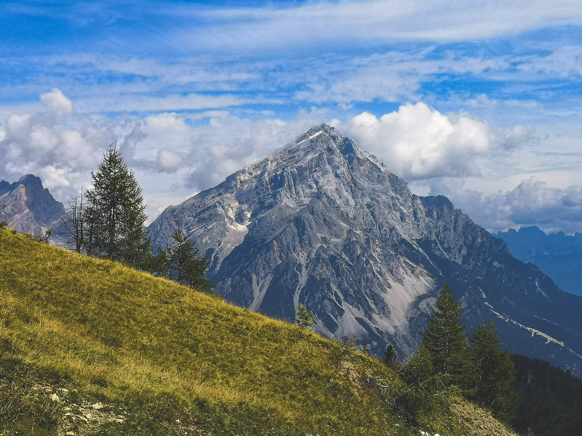 Monte Antelao in the background in Alta Via 1, Dolomites, Italy