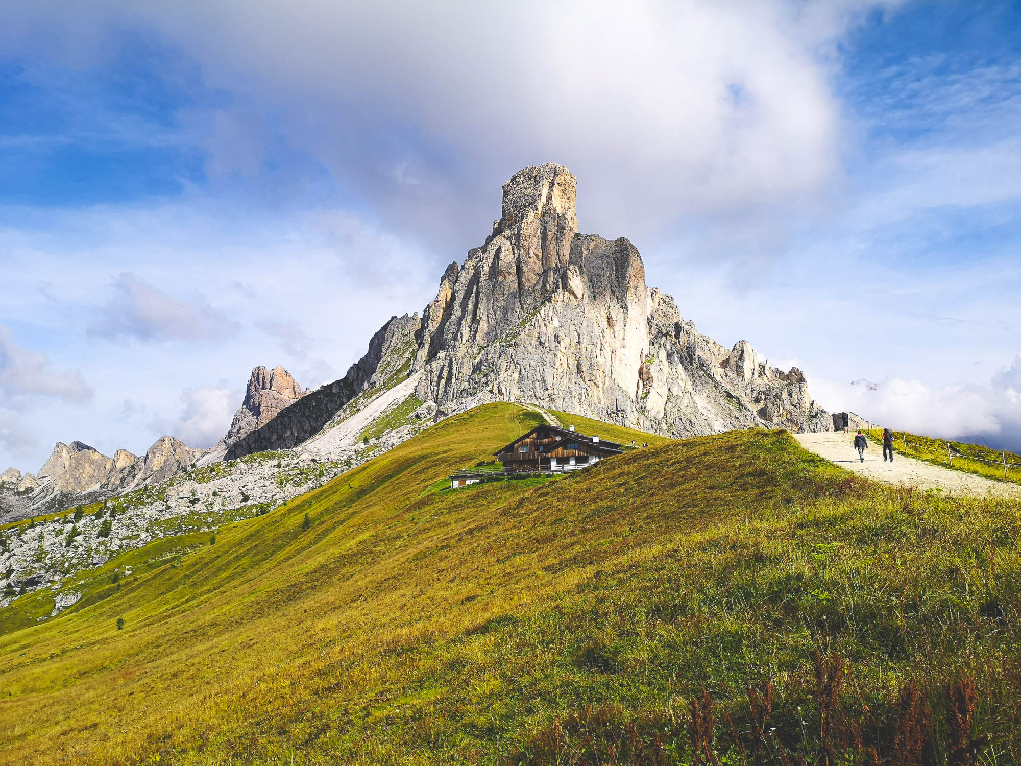 Mount Nuvolau in the background in Alta Via 1, Dolomites, Italy