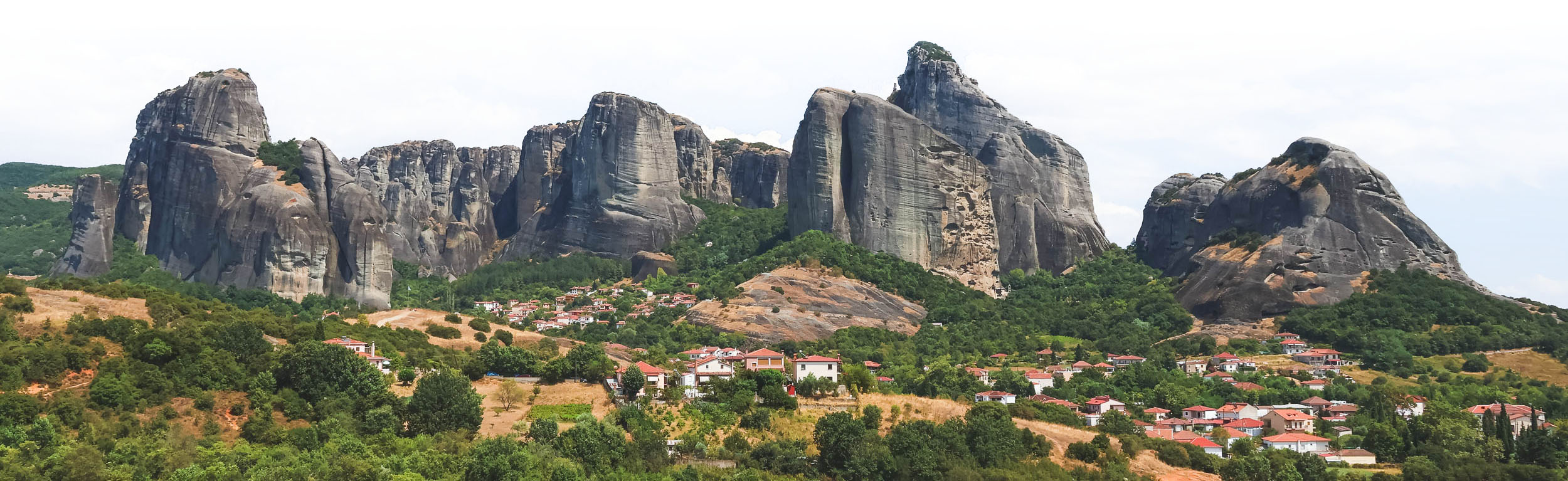 Meteora's rock formations in Thessaly, Greece
