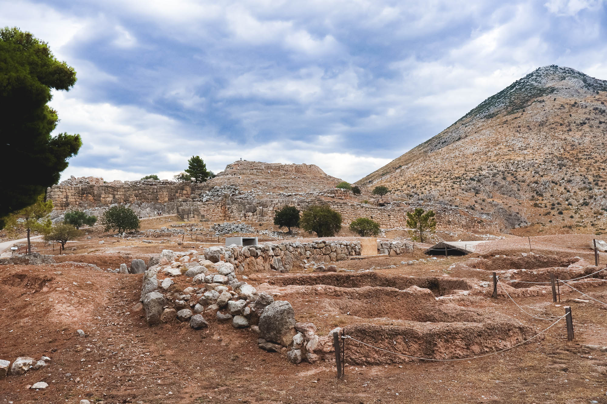 Mycenae archeological site in Mykenes, Peloponnese, Greece