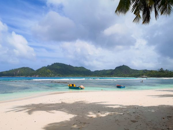 Boats in Anse goulette in Baie Lazare, Mahe, Seychelles
