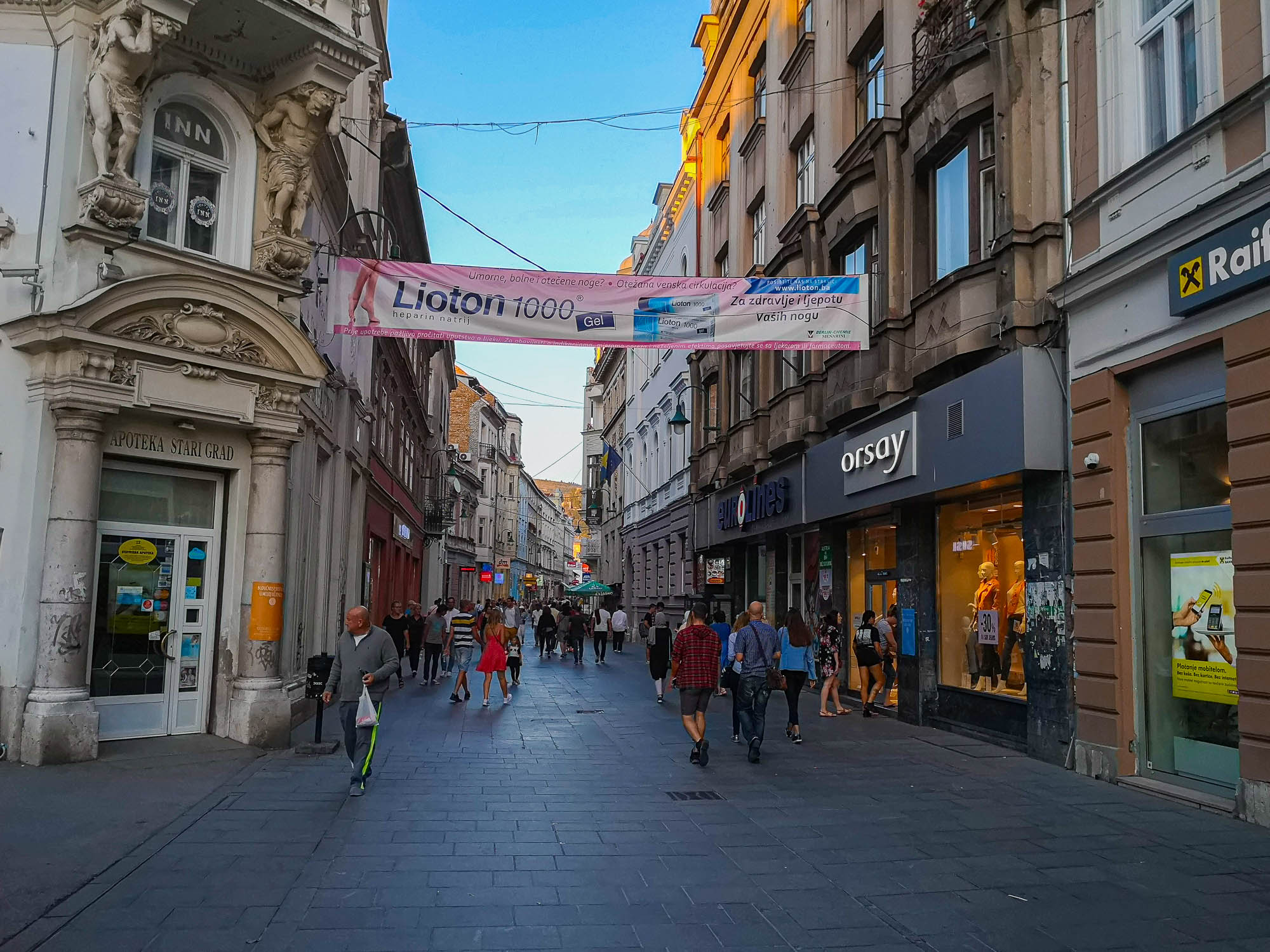 The Old Town streets of Sarajevo, Bosnia & Herzegovina