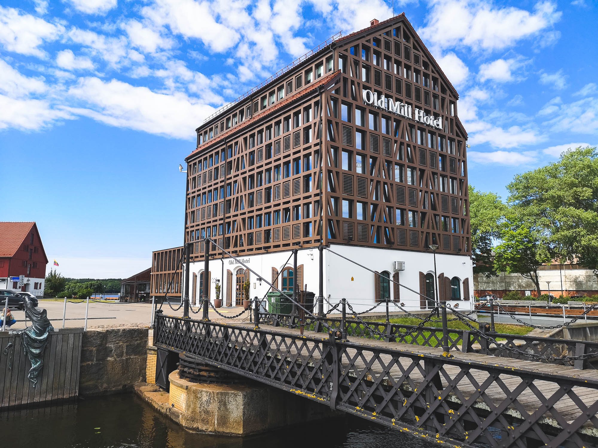 The Old Mill Hotel, Chain Bridge & Black Ghost of Klaipėda, Lithuania